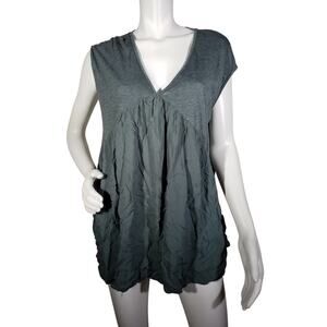 Meadow Rue Womens Size Medium Vneck Sleeveless Quincy Top Open Back Pullover